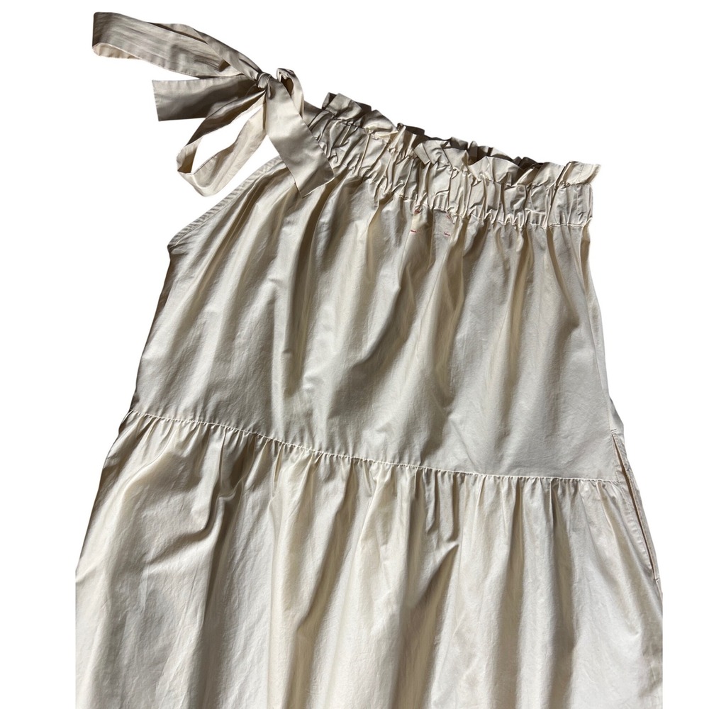 Xirena Maisie One Shoulder Tiered Maxi Dress Cream Cotton Size L Retail $294 EUC - Picture 7 of 12